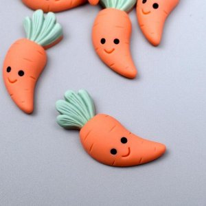 Декор для творчества пластик "Морковка с глазками" набор 12 шт МИКС 3,3х1,6 см