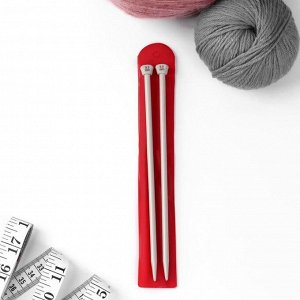 Спицы для вязания, прямые, с тефлоновым покрытием, d = 5,5 мм, 20 см, 2 шт