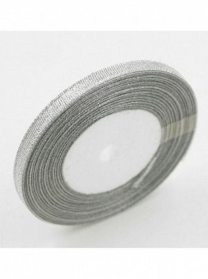 Лента парча 0,7 см х 25 ярд цвет серебро