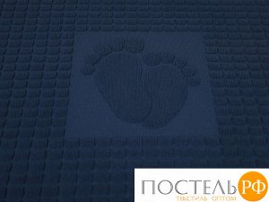 AL000024 Коврик для ног повышенной плотности (двойная нить) 50x70 "Feet", синий, 100% Хлопок