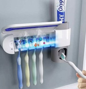 Диспенсер для зубной пасты и щеток с УФ-стерилизатором