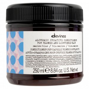 Davines alchemic creative conditioner for blond and lightened hair креативный кондиционер для осветленных и натуральных блондов оттенок приглушенный синий 250мл