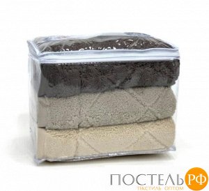 Набор полотенец Карвен Micro Cotton Premium "EVA-2" 70*140 3шт.  махра  НS 967