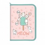 Папка для труда А4 молния вокруг 325х230х25 мм &quot;KAWAII CATS&quot; ПТРПМ-КК SchoolФормат {Россия}