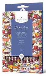 Карандаши 18цв &quot;WOOD FREE COCKTAIL KITTENS&quot; трехгранные LXCPWF18-CK LOREX