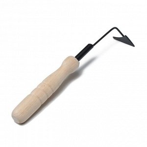 Рыхлитель, длина 24 см, 1 зубец, деревянная ручка, «Листочек»