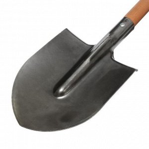 Лопата штыковая, острая, деревянный черенок, с ручкой, «Премиум»