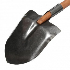 Лопата универсальная, с рёбрами жёсткости, деревянный черенок, «Премиум»