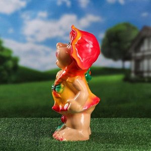 Садовая фигура "Девочка гном с клубникой", микс, 37 см