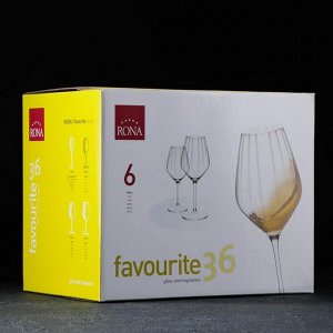 Набор бокалов для вина RONA «Фаворит Оптика», 360 мл, 6 шт