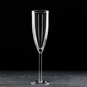 Бокал для шампанского с двойными стенками Magistro «Дуо», 100 мл, 5,2*5,2*22,5 см
