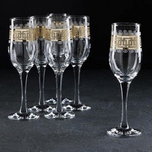 Набор бокалов для шампанского 200 мл "Меандр", 6 шт