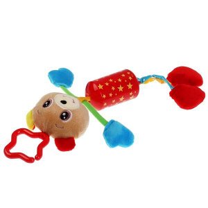 RBP-B Текстильная игрушка подвеска с колокольчиком мишка на блистере Умка в кор.180шт