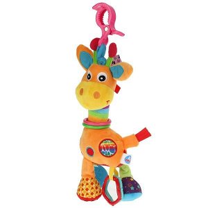 RV-G5 Текстильная игрушка подвеска с прорезывателем жираф с вибрацией на блистере Умка в кор.100шт