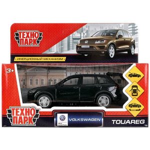 TOUAREG-BK ТМ Технопарк. Машина металл, 12см, открыв. двери, инерц, ЧЕРНЫЙ. в кор. в кор.2*36шт