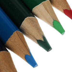 CPJ12-52004-STR Цветные карандаши Синий ТРАКТОР 12цв, трёхгран толстые в кор. Умка в кор.12*12шт