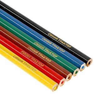 CPH6-51996-STR Цветные карандаши Синий ТРАКТОР 6цв, шестигран. в кор. Умка в кор.20*24шт