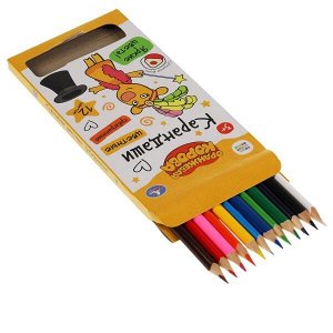 CPT12-52080-ORCOW Цветные карандаши Оранжевая корова 12цв, трёхгран. в кор. Умка в кор.20*12шт