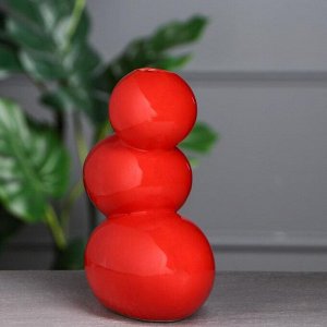 Ваза керамика "Сбалансированные камни", красный, 20 см