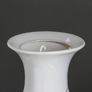 Ваза керамическая "Амфора", напольная, белая, 67 см, микс