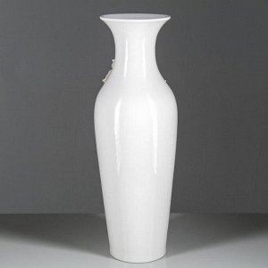Ваза керамическая "Амфора", напольная, белая, 67 см, микс