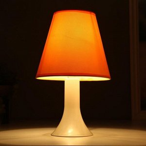 Лампа настольная 92204 1хЕ14 15Вт жемчуг/оранжевый d=18 см, h=28,5 см