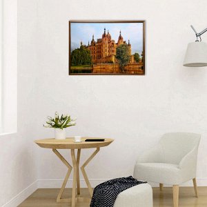 Картина "Замок у пруда" 50х70 см (53х73см)