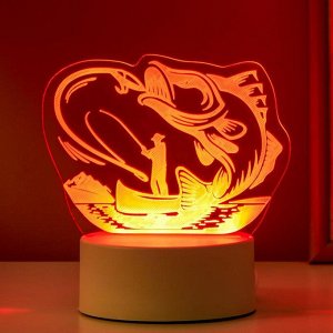 Светильник "Рыбак" LED RGB от сети 9,5х13,5х15 см