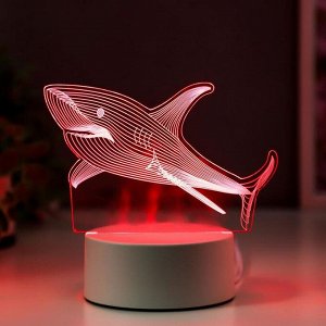 Светильник "Акула" LED RGB от сети 9.5х15х14 см