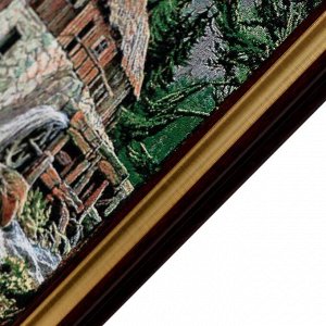 M042-40х80 Картина из гобелена "Водяная мельница у подножия гор" (45х85)