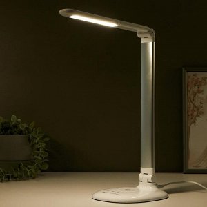 Настольная лампа DE524, 6Вт LED 3000-6400К, цвет серебро