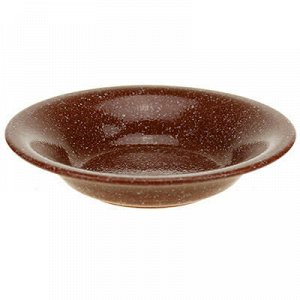 "Мрамор" Тарелка глубокая керамическая 220мм, h45мм, коричне