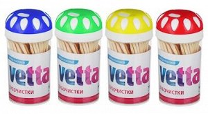 Зубочистки VETTA Зубочистки 100шт, бамбук, пластиковая упаковка