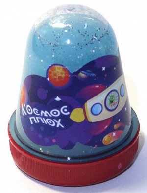 1110 Слайм-Плюх "Космос" светящийся с блестками синий, 130 грамм