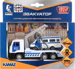 SB-17-24-V-WB Машины металл. Камаз Эвакуатор 12см,инерц, откр.двери