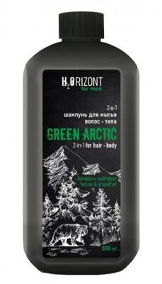 Мужской шампунь Vilsen GREEN ARCTIC 2в1 для мытья волос, тела 500мл