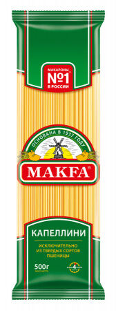 Макароны "Макфа" Вермишель длин Паутинка Капеллини 500г 1/20, шт