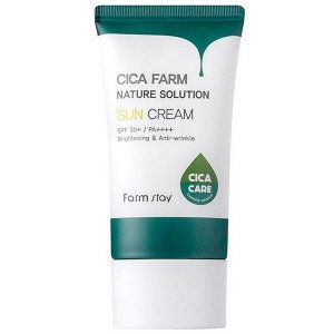Солнцезащитный крем с центеллой азиатской FarmStay Cica Farm Nature Solution Sun Cream SPF50+ PA++++, 50 г