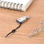 Переходник HOCO UA9, Type-C - USB, жемчужный никель, OTG