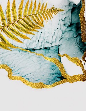 Золотой папоротник. Тетрадь на кольцах, А5, 100 л., с цветными разделителями, зол. фольга