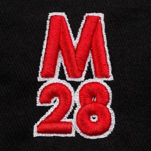 Бейсболка мужская М28, цвет чёрный с красным