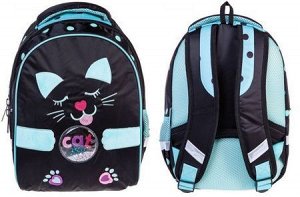Рюкзак школьный "PRIMARY SCHOOL -Кошка с ушками" 37х26х17 см (067593) 63064 Хатбер {Китай}