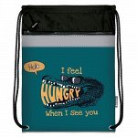 Сумка для сменной обуви 41х49 см &quot;HUNGRY CROC&quot; с карманом на молнии МОБК-ГКР SchoolФормат {Россия}