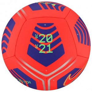 Мяч футбольный NIKE Pitch, размер 4, 12 панелей, ТПУ, машинная сшивка, бутиловая камера, цвет красный/синий