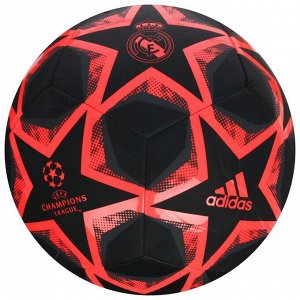 Мяч футбольный ADIDAS Finale 20 RM Club, размер 5, ТПУ, 12 панелей, машинная сшивка, цвет чёрный/розовый