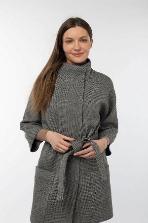 01-04130 Пальто женское демисезонное (пояс)