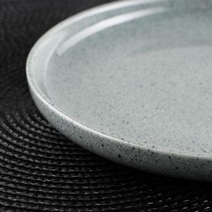 Тарелка керамическая десертная «Гранит», d=21 см, цвет серый