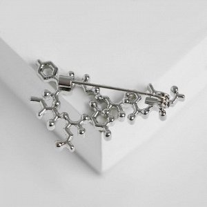 Брошь "Молекула", цвет серебро