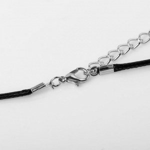 Кулон унисекс «Меч» резной, цвет чернёное серебро на чёрном шнурке, 41 см