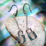 Серьги &quot;Галиотис&quot; висячие квадрат